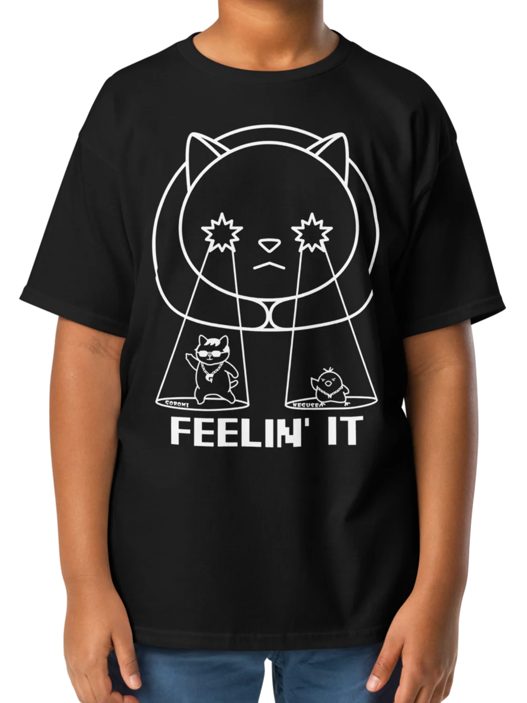 Goromi the Cat (Surreally Spotlighted Dancing) - Unisex Youth Heavyweight T-shirt product image (2)