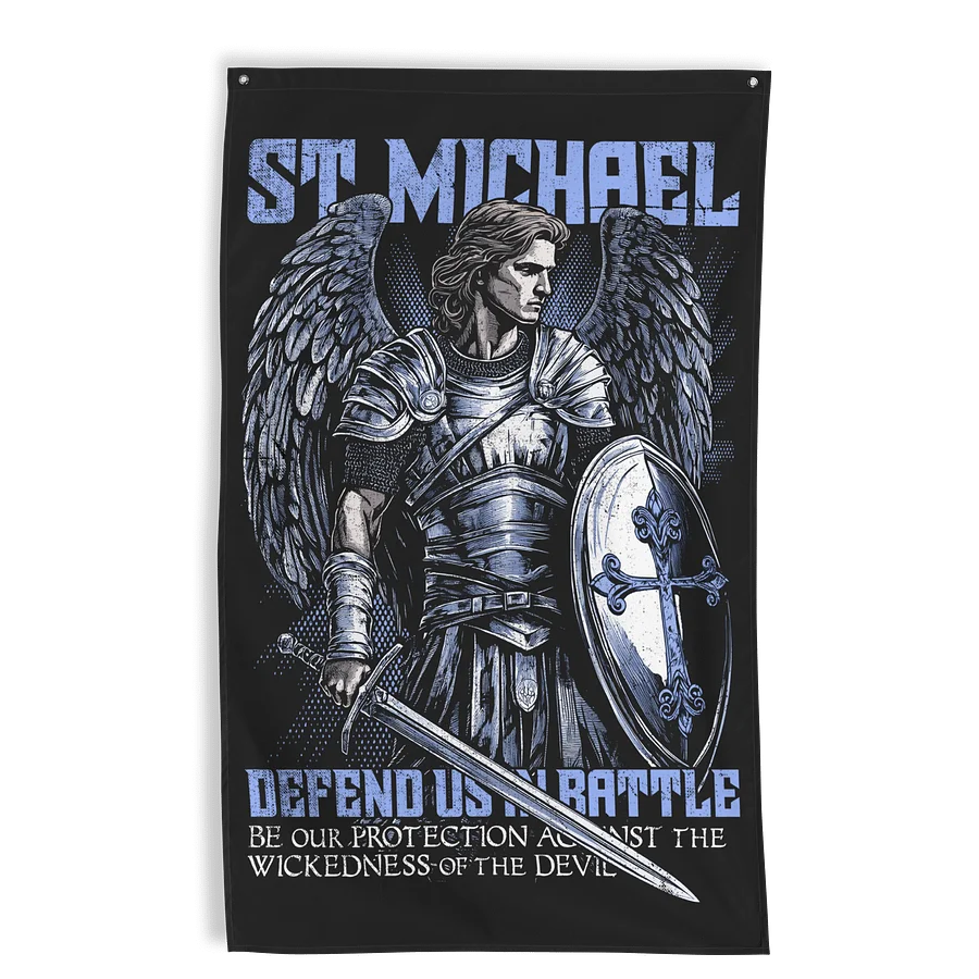 St. Michael: Defend Us in Battle Wall Flag product image (1)
