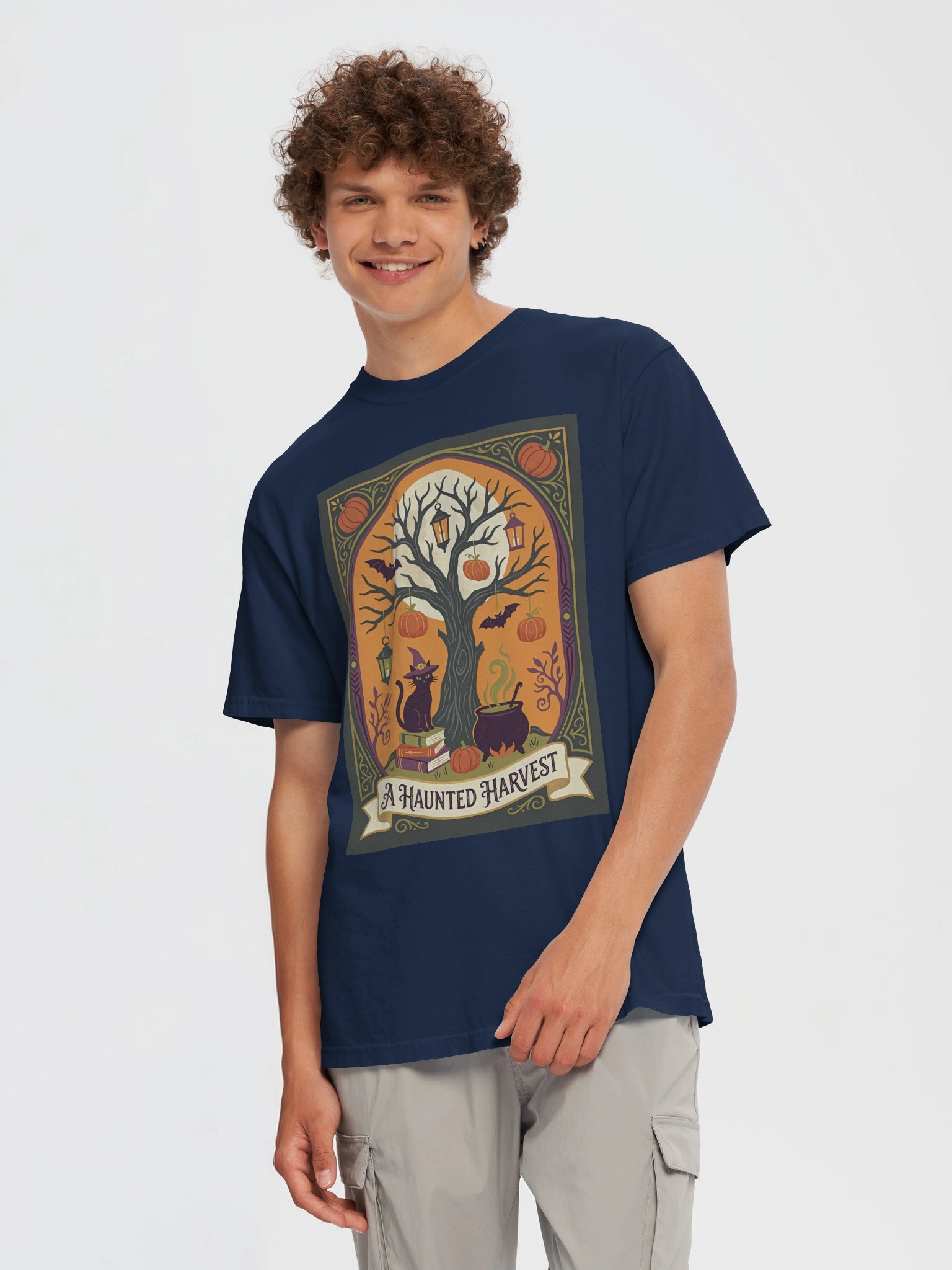 Haunted Harvest Vintage Halloween Tee product image (5)