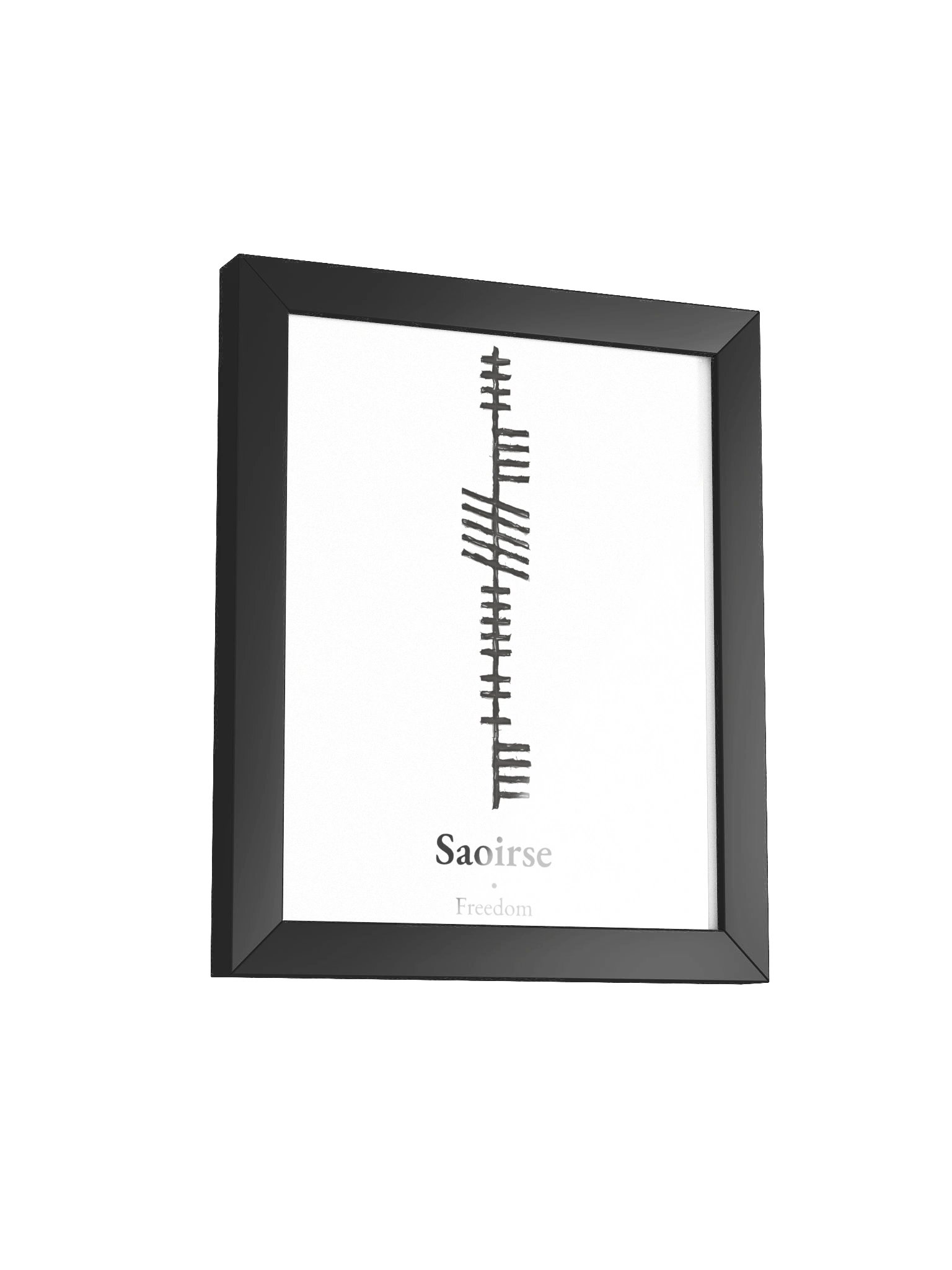 Saoirse – Irish Word for Freedom Ogham Framed Art Print product image (2)