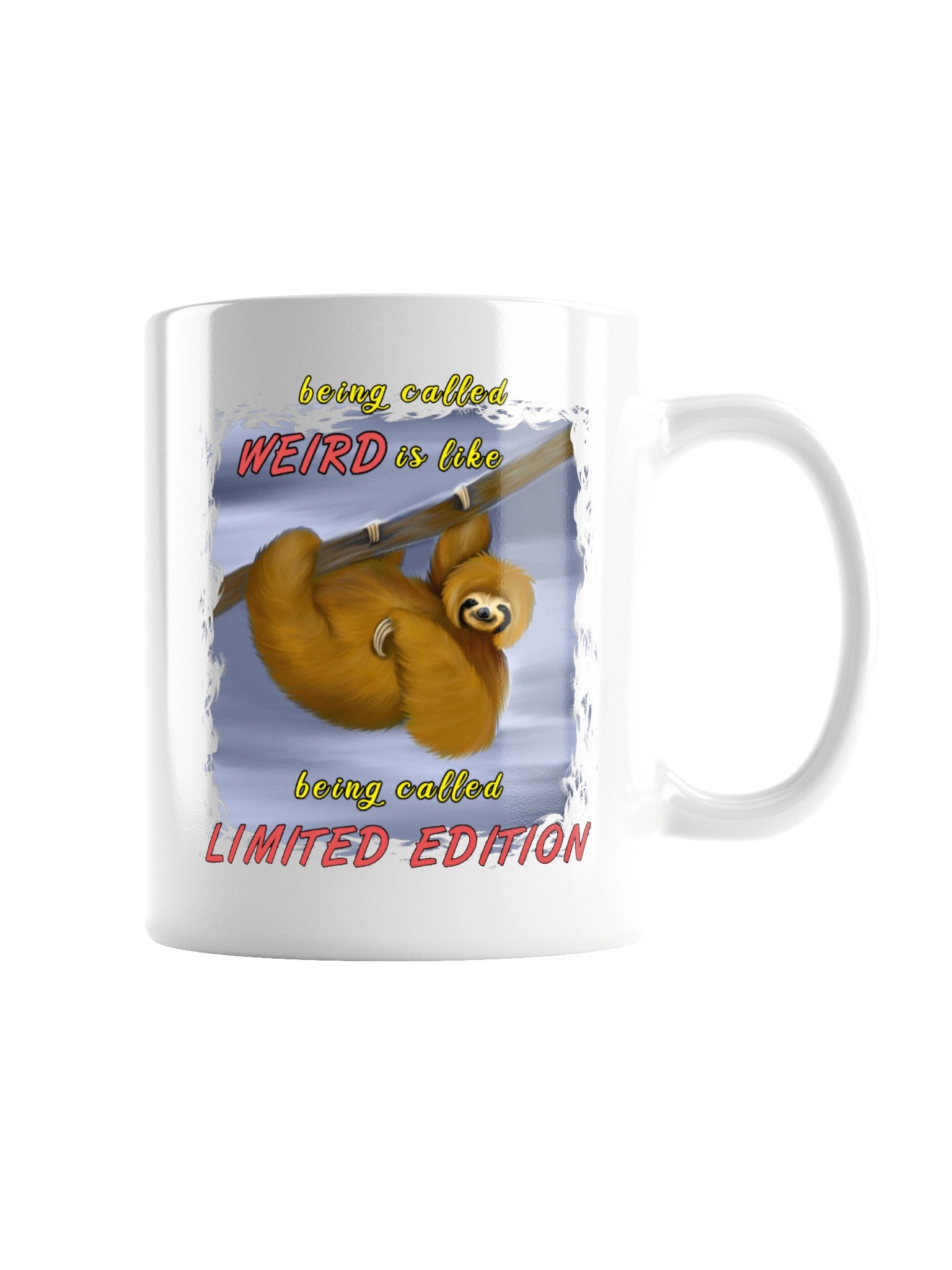 Sloth "LIMITED EDITION" White Glossy Mug product image (2)
