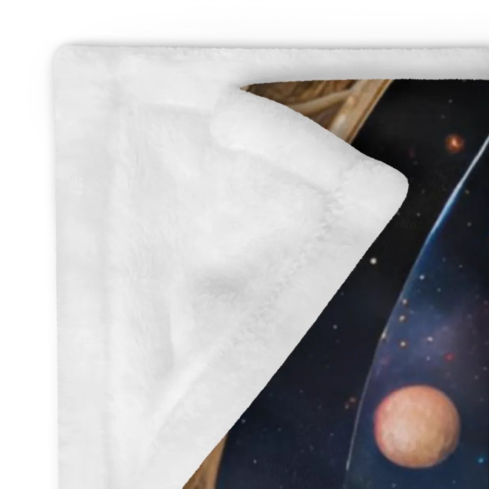 WHITE Cosmic Cat Luxury Throw Blanket product image (12)