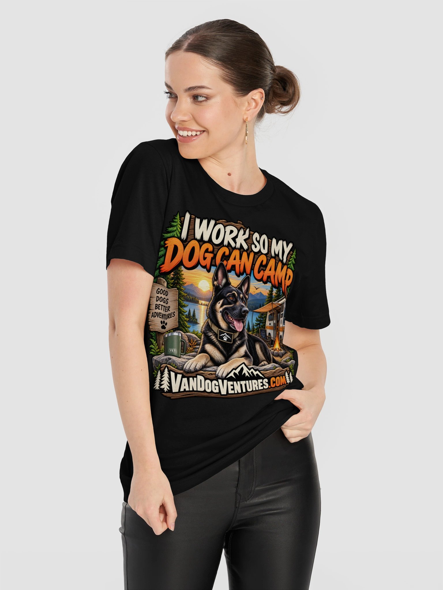 I Work So My Dog Can Camp T-Shirt product image (11)
