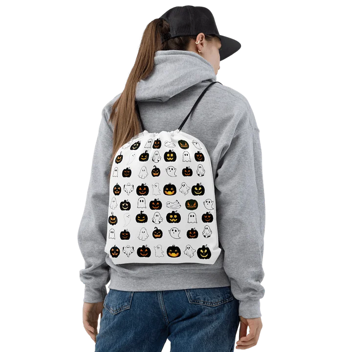 Ghosts & Pumpkins Drawstring Bag product image (1)