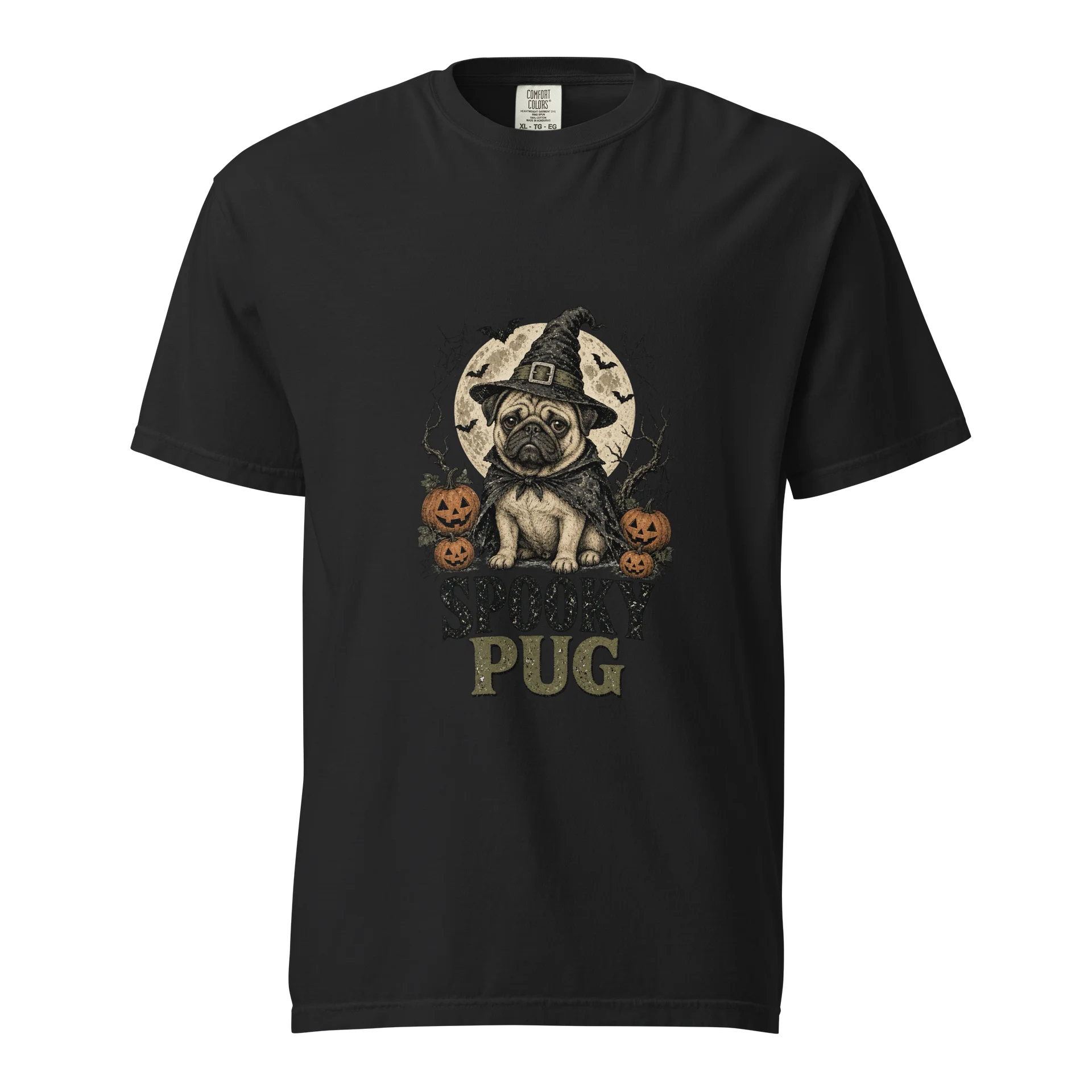 Spooky Pug Witch Halloween T-Shirt product image (1)