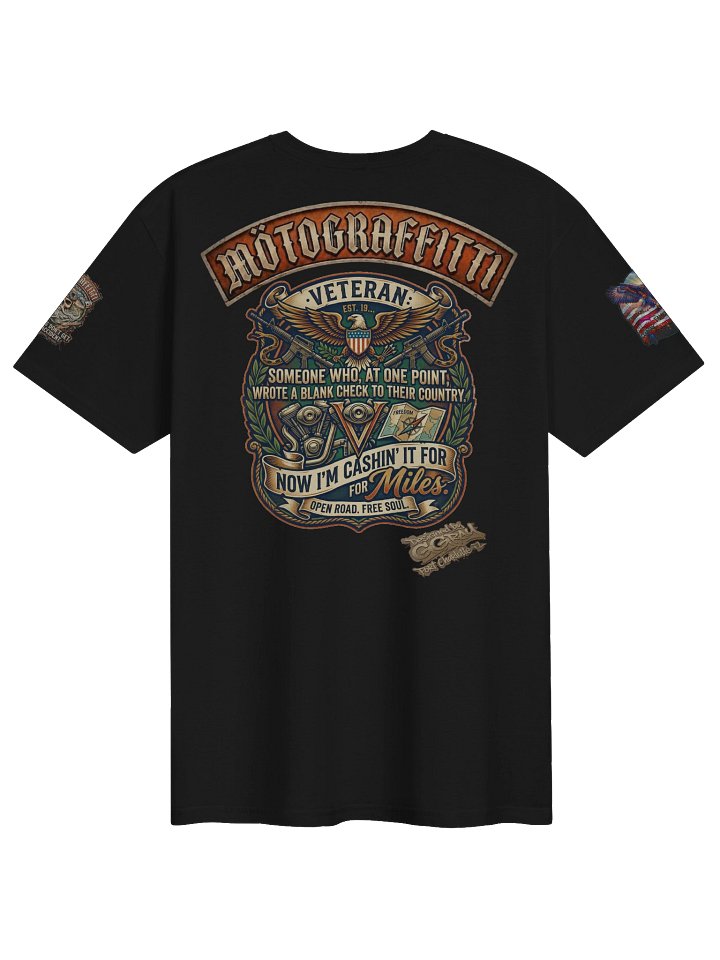 MötoGraffitti Just a Veteran Cashin In T-Shirt product image (7)