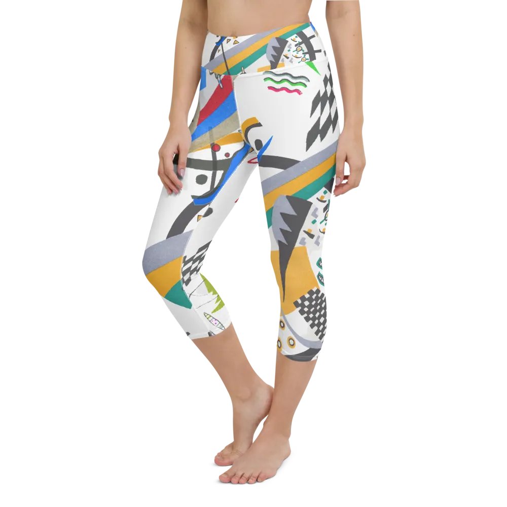 Abstract Lithographic Pattern Design Yoga Capri Legging - V4 product image (8)