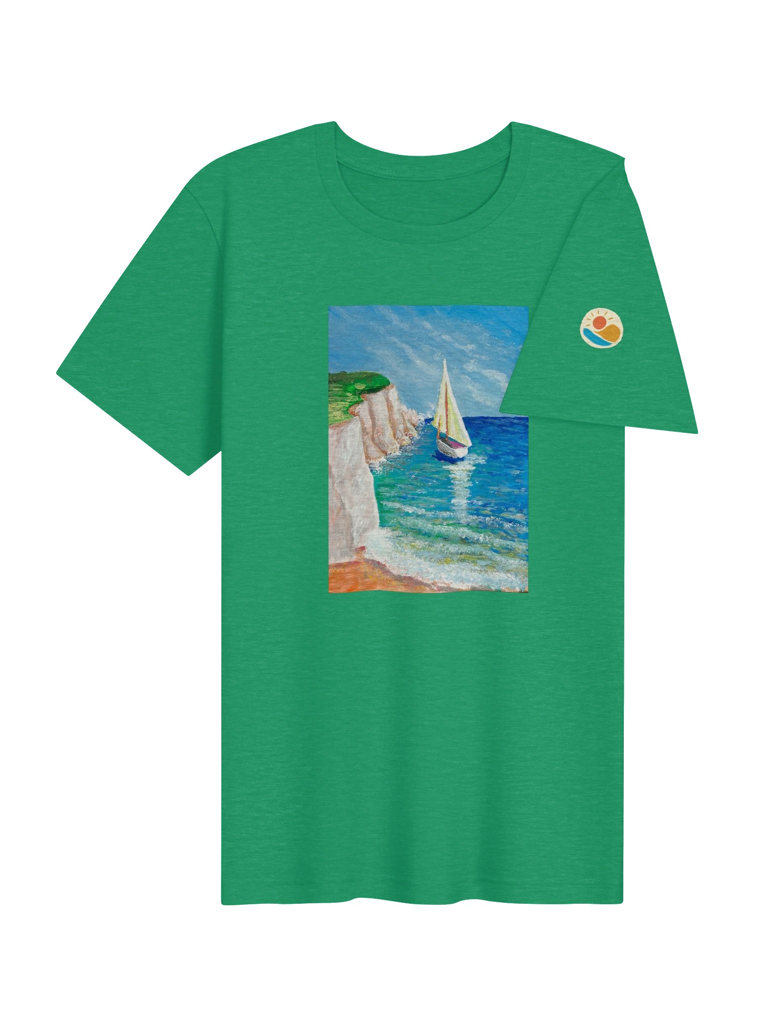 Sailing by the Cliffs — T-shirt product image (44)