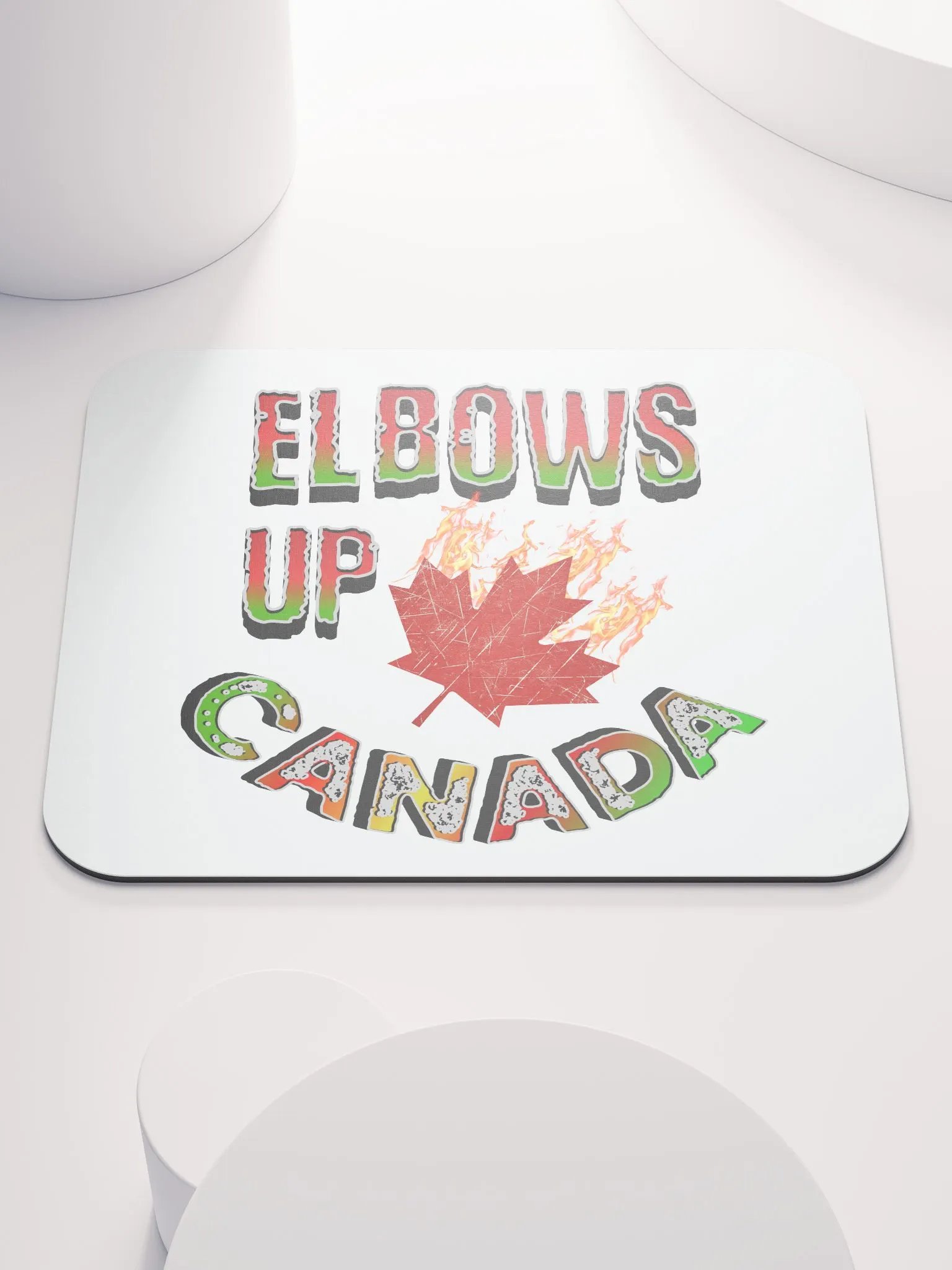 Elbows Up Canada Burning Maple Classic Mouse Pad product image (2)