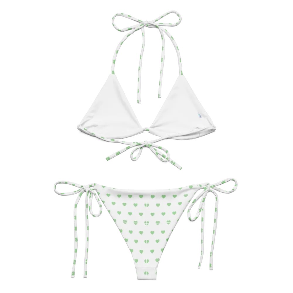 Pastel Heart Seamless Pattern String Bikini - v7 product image (5)