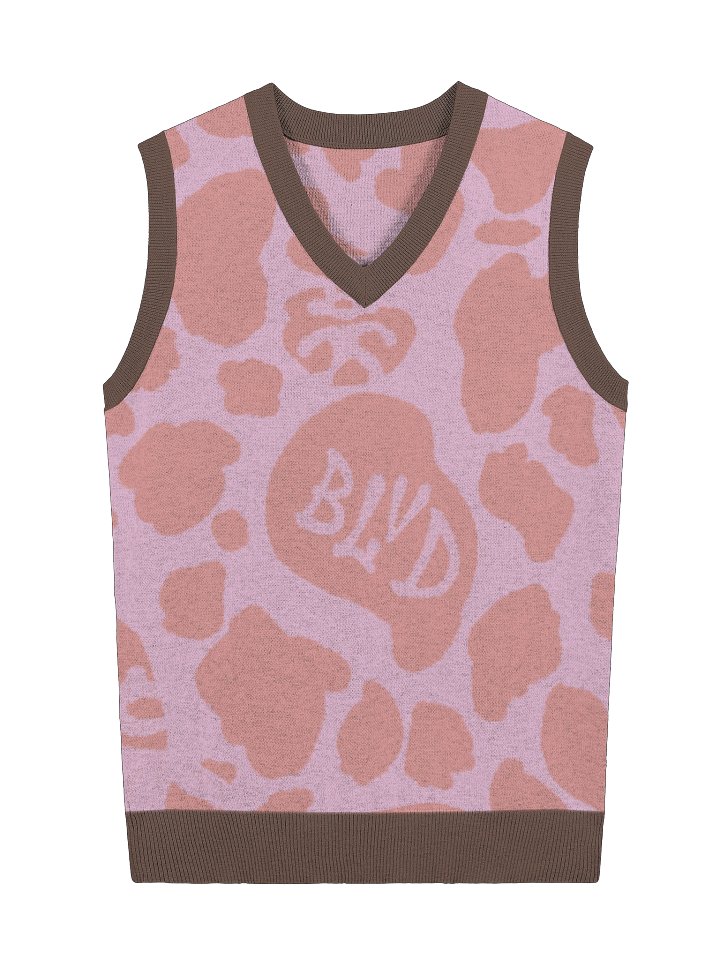 BLVD Sweater Vest Pink Diamonds product image (1)