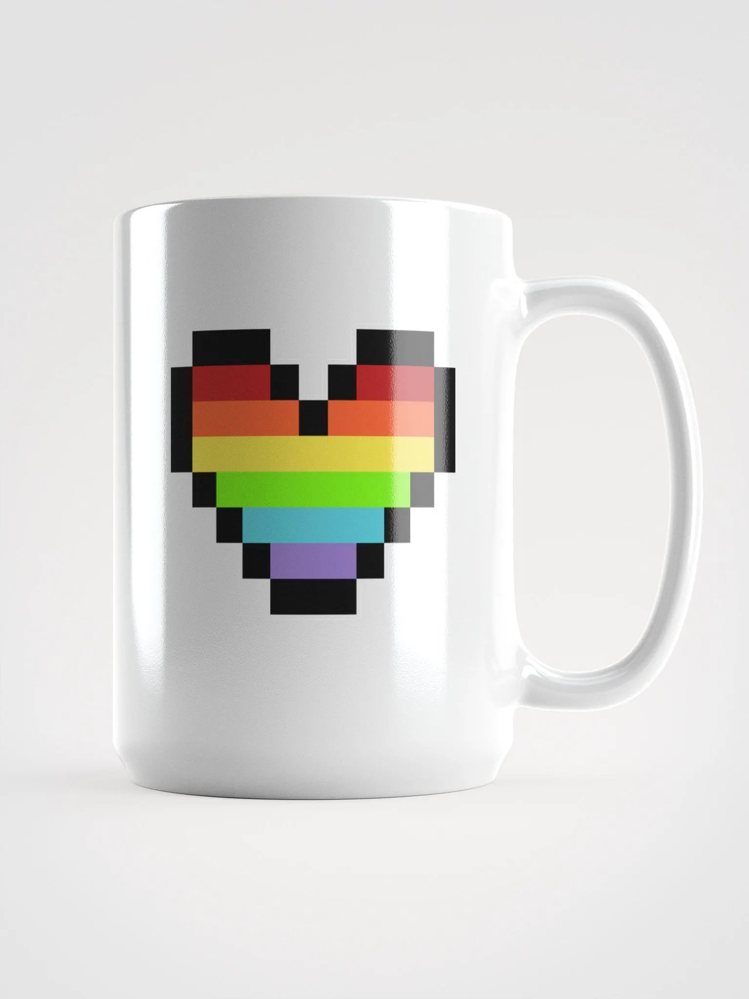 Pride Heart Emote Glossy Mug product image (1)