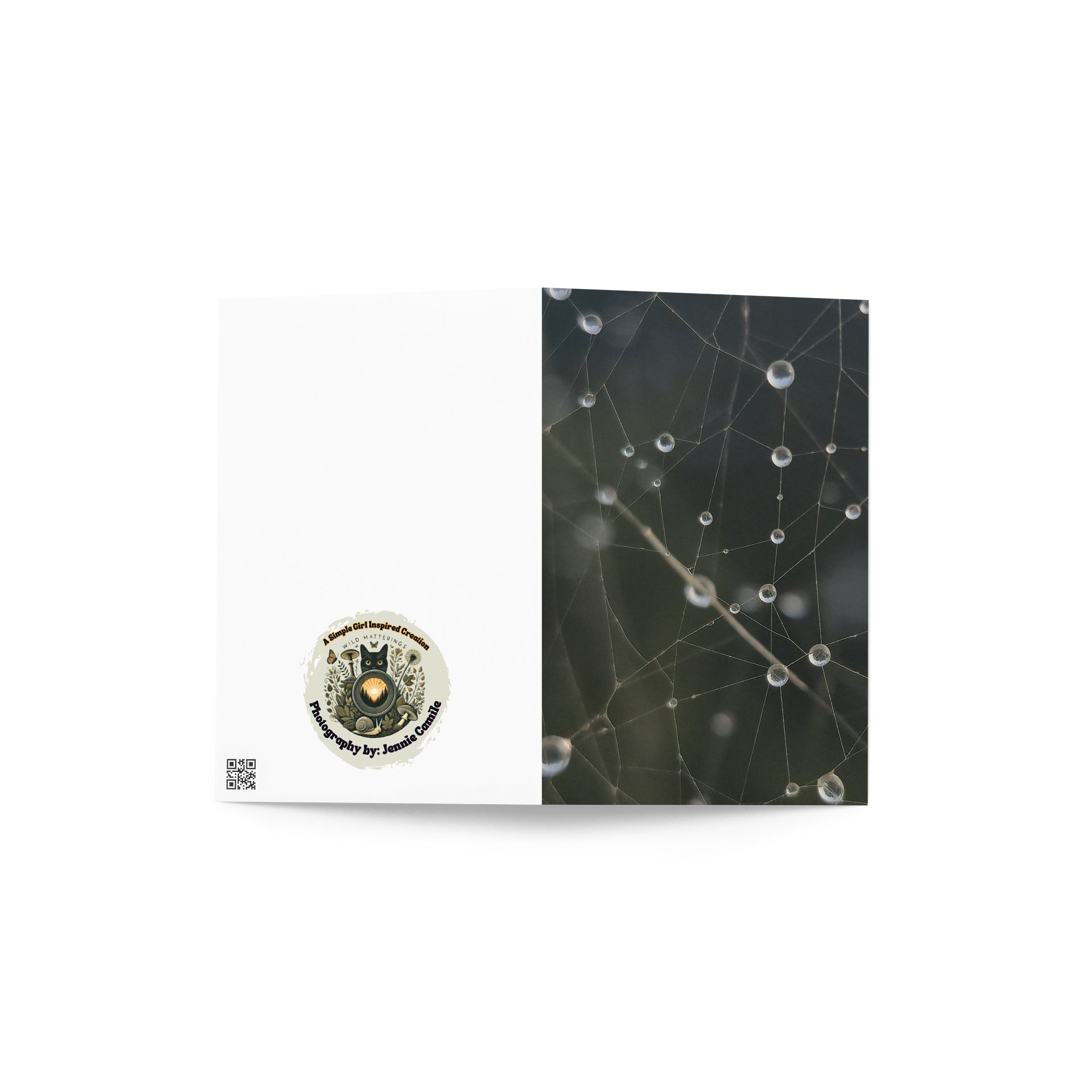 Spiderweb Raindrops Greeting Card product image (2)
