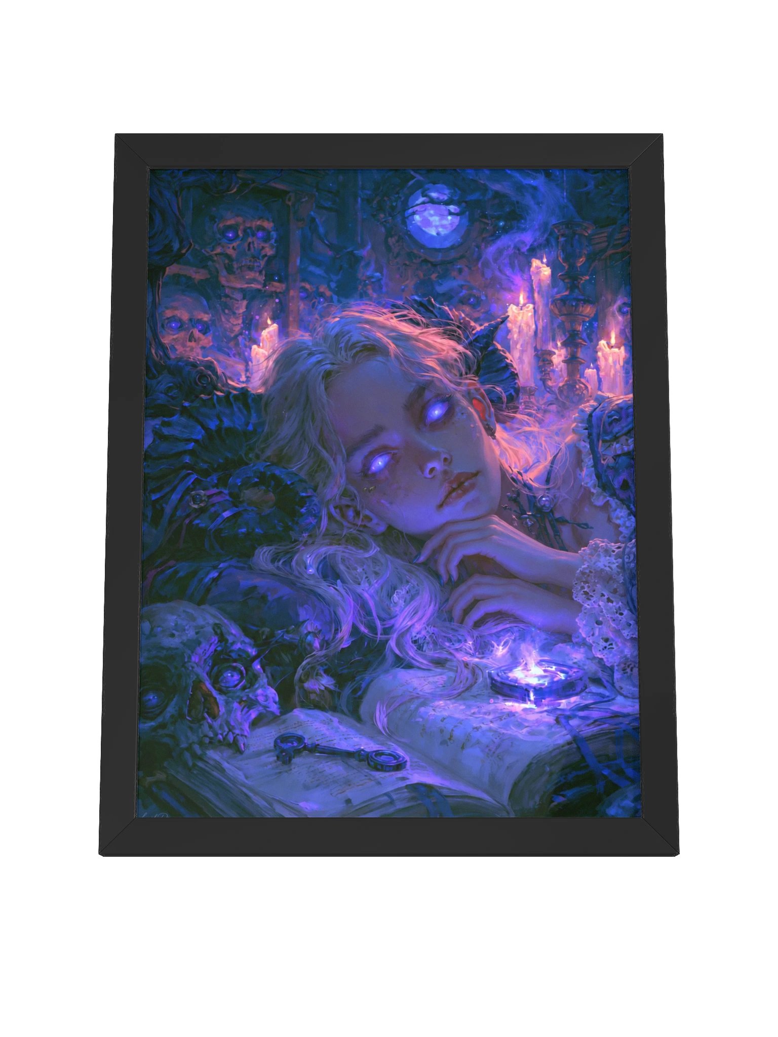 Haunted Doll Framed Art Print — Moonlit Haunted Doll product image (8)