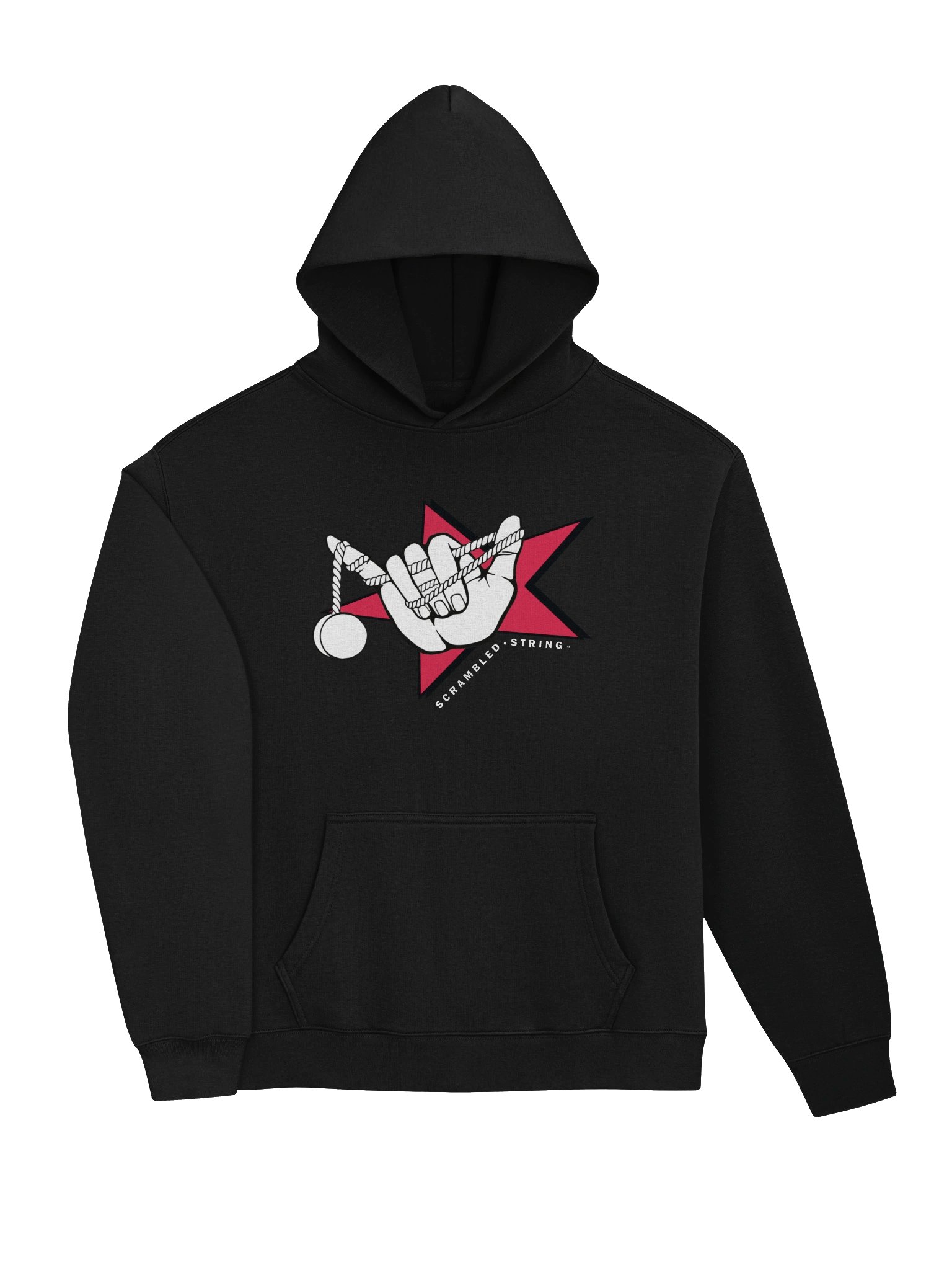 SCRAMBLED STRING RED STAR HOODIE product image (3)