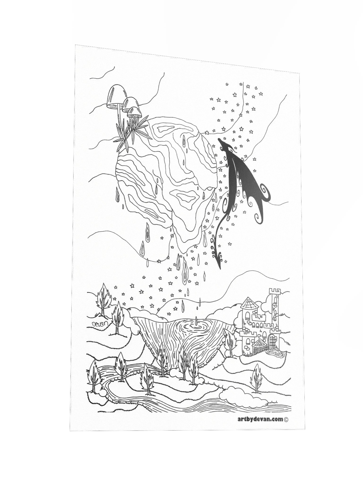 Color Your Own Art: Daydream Dragon product image (2)