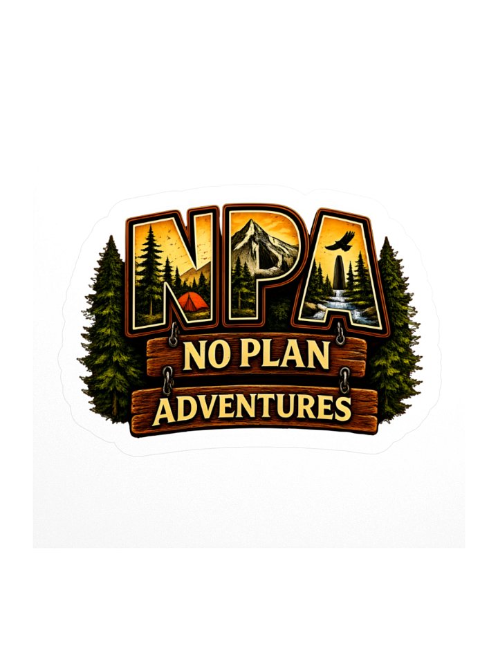 No Plan Adventures NPA Outdoor Logo Kiss Cut Sticker product image (1)