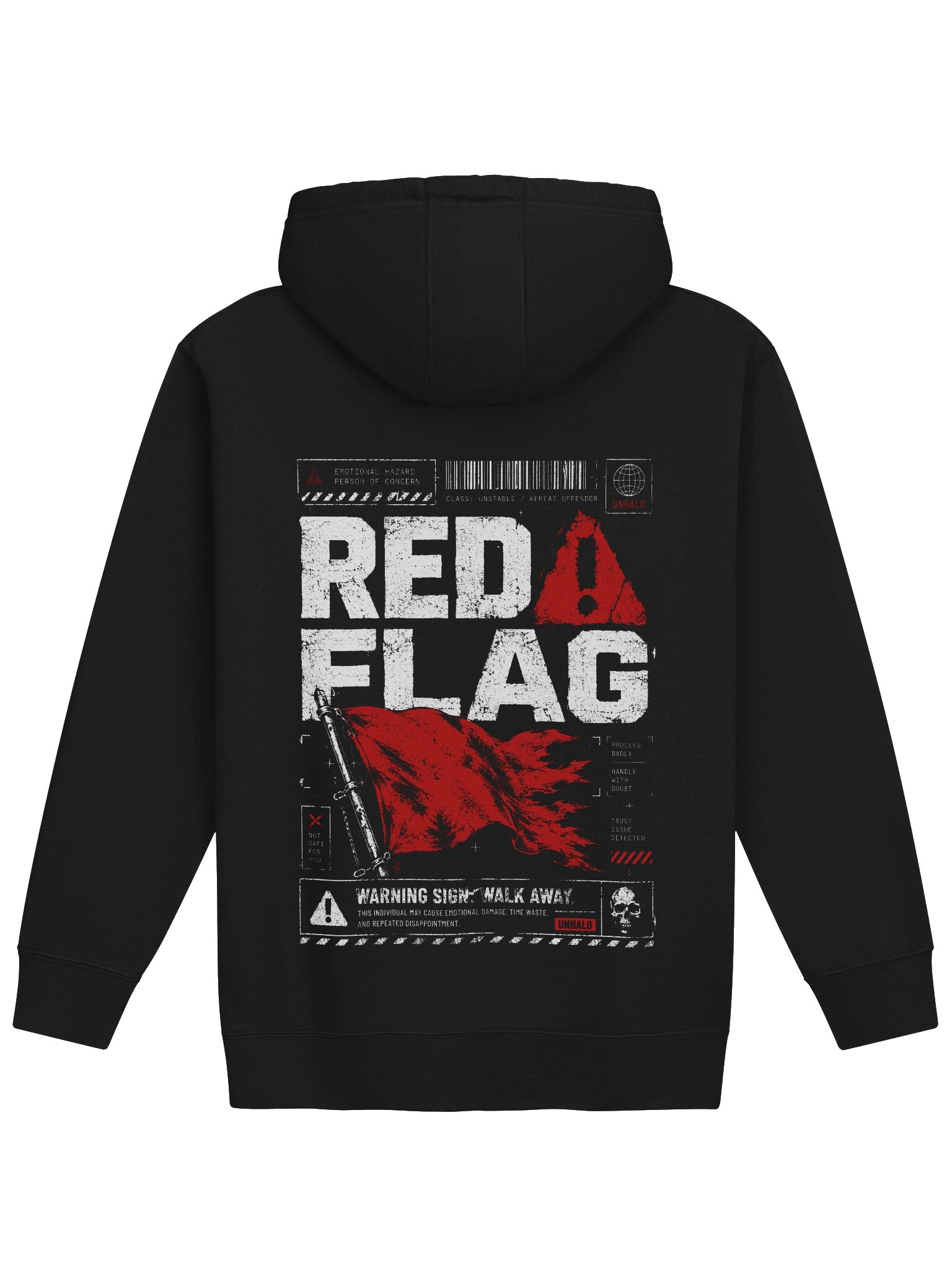 Red Flag Back Print Midweight Hoodie product image (1)
