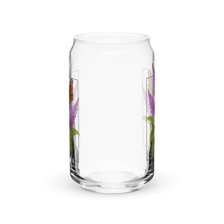 Butterfly Bush and Peacock Butterfly Glass product image (2)