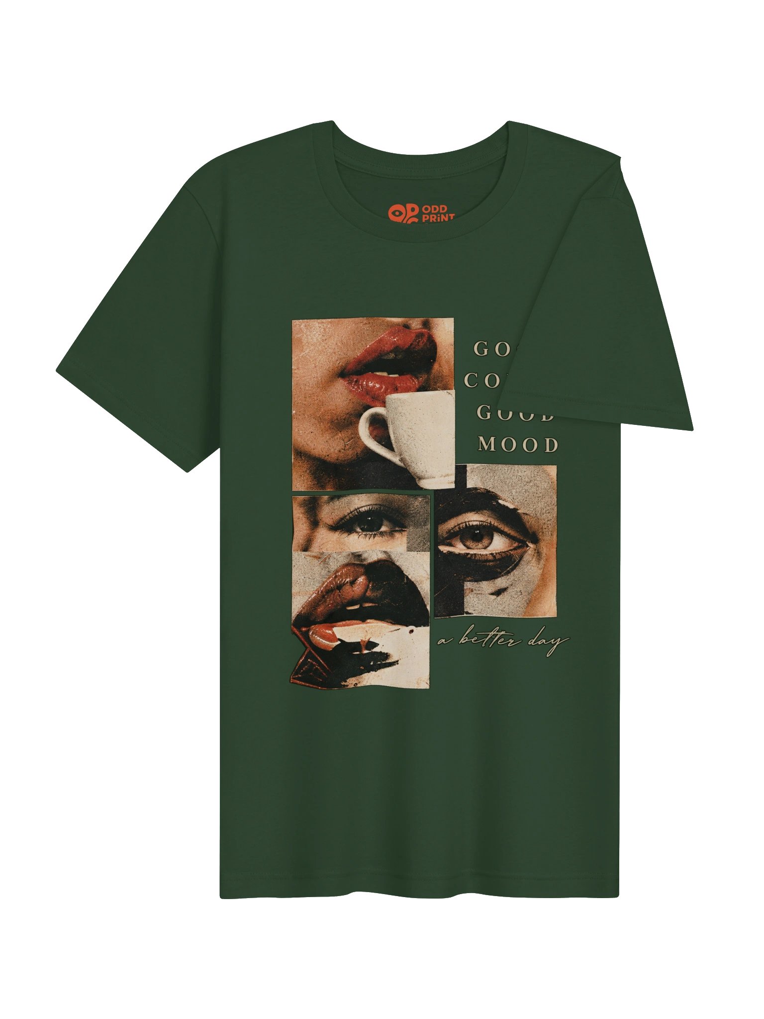 GOOD COFFEE, GOOD MOOD - Vintage Coffee Collage Art T-Shirt product image (6)
