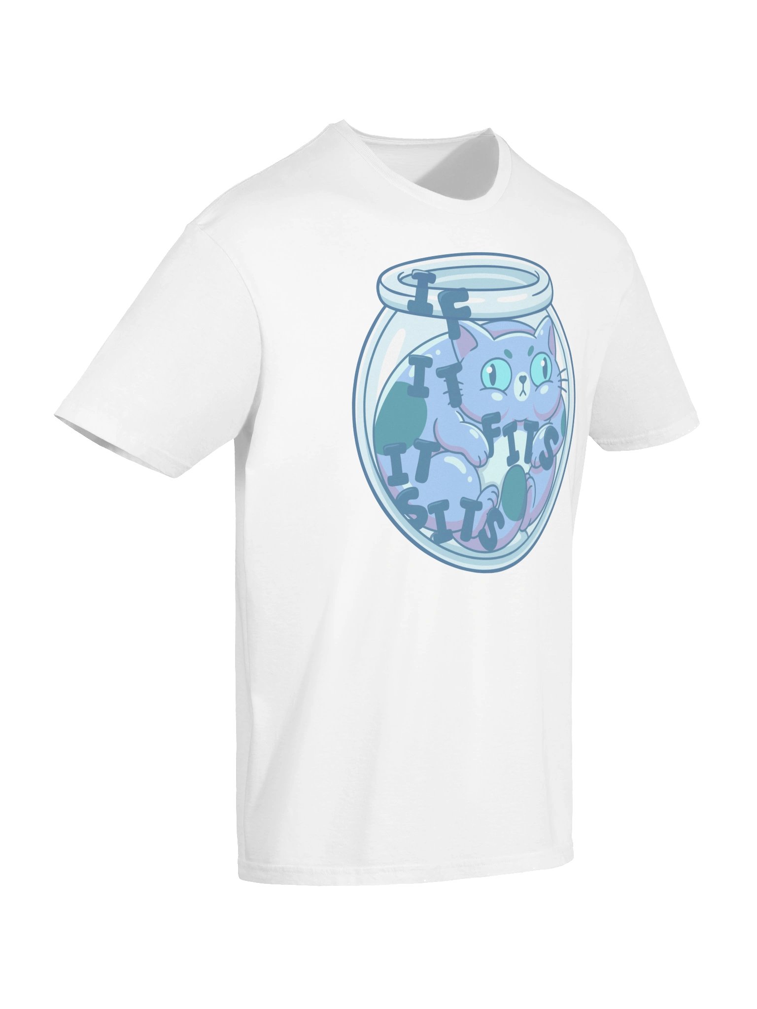 If It Fits, It Sits Gray Cat Shirt product image (7)