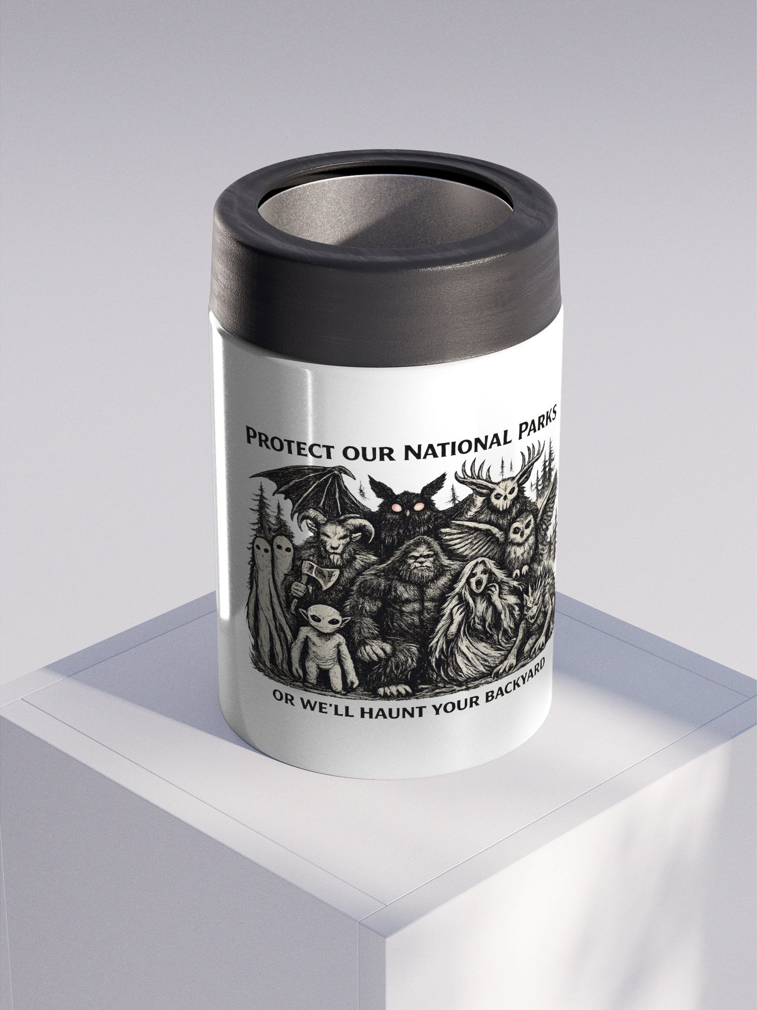 NATIONAL PARK CRYPTIDS STAINLESS STEEL KOOZIE product image (3)
