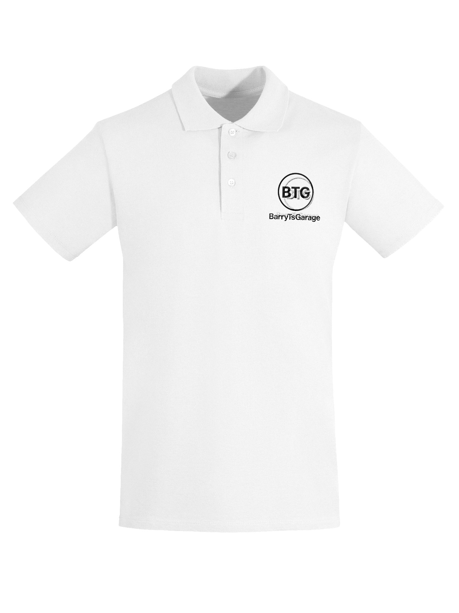 BarryTsGarage BTG White 100% Cotton Polo product image (1)