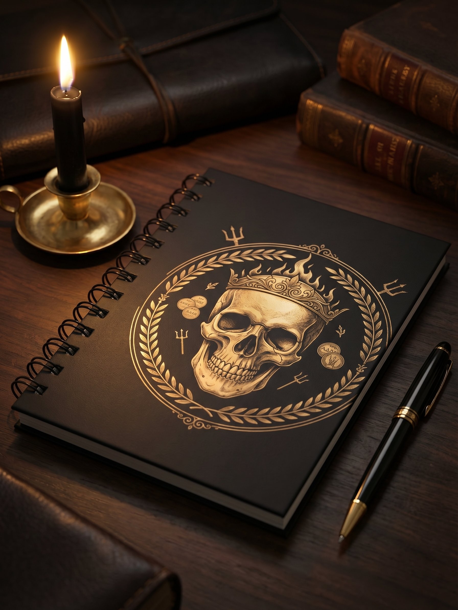 Hades Skull Journal – Greek Mythology Spiral Notebook (Dark Aesthetic) product image (2)