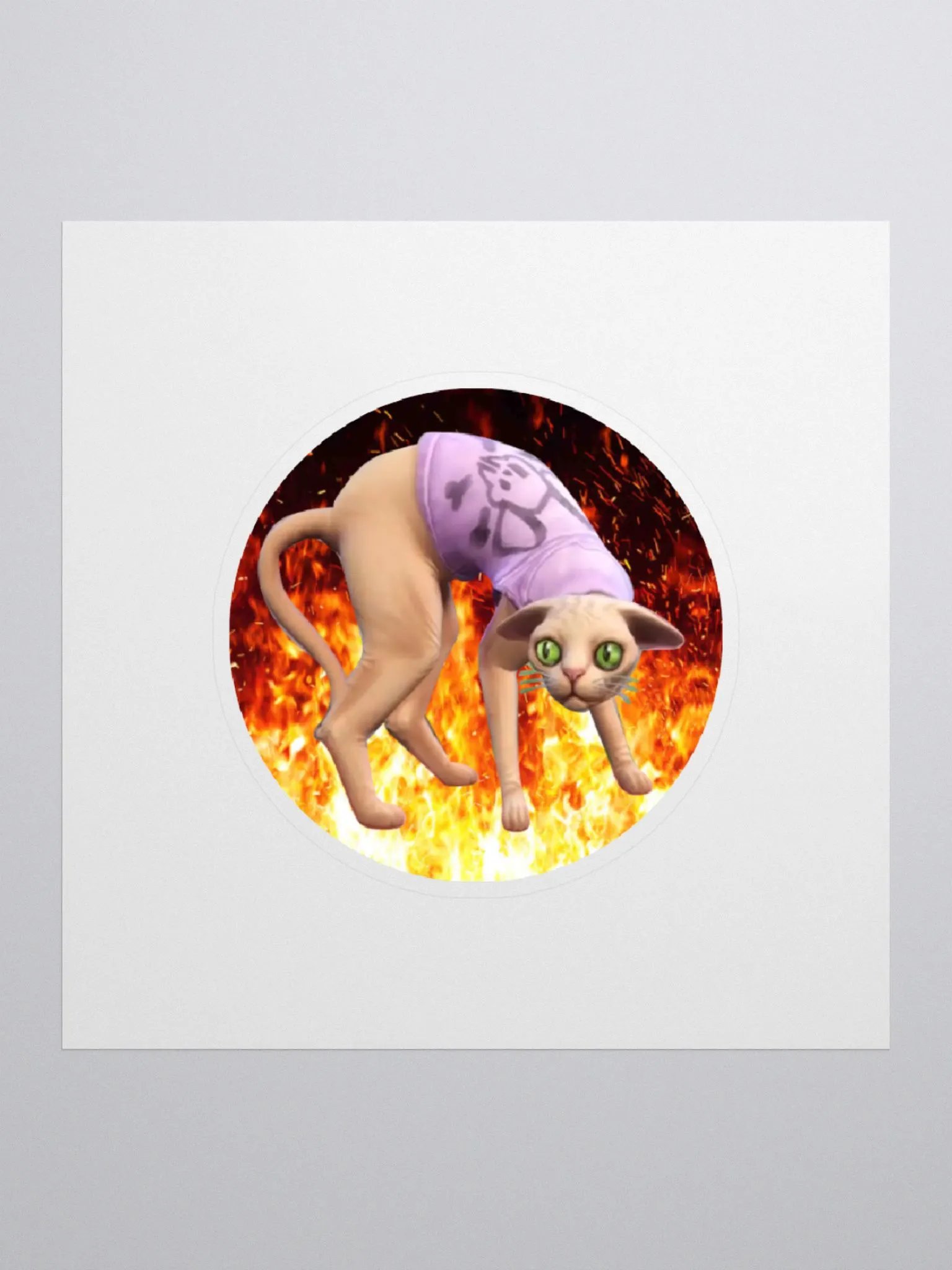 King Squishy Fire Sticker product image (1)