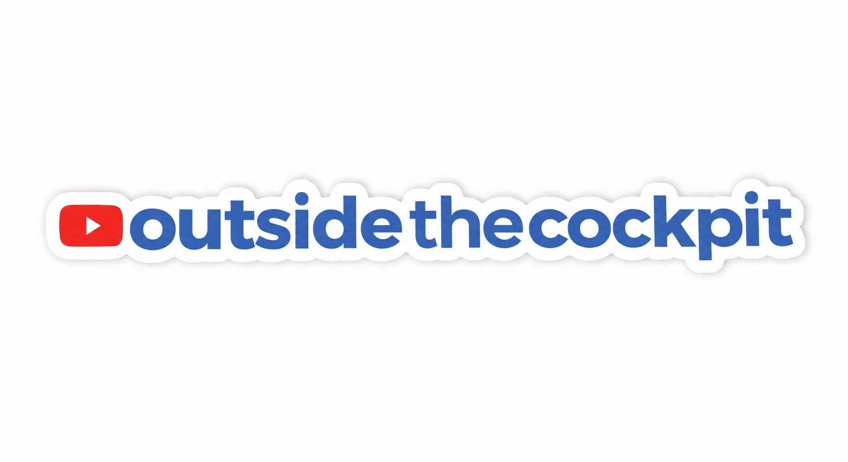 Outside the Cockpit Youtube Logo Sticker product image (1)