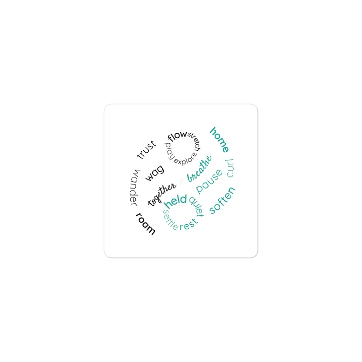 Flow & Trust Affirmations – Mindful Word Die-Cut Sticker product image (2)