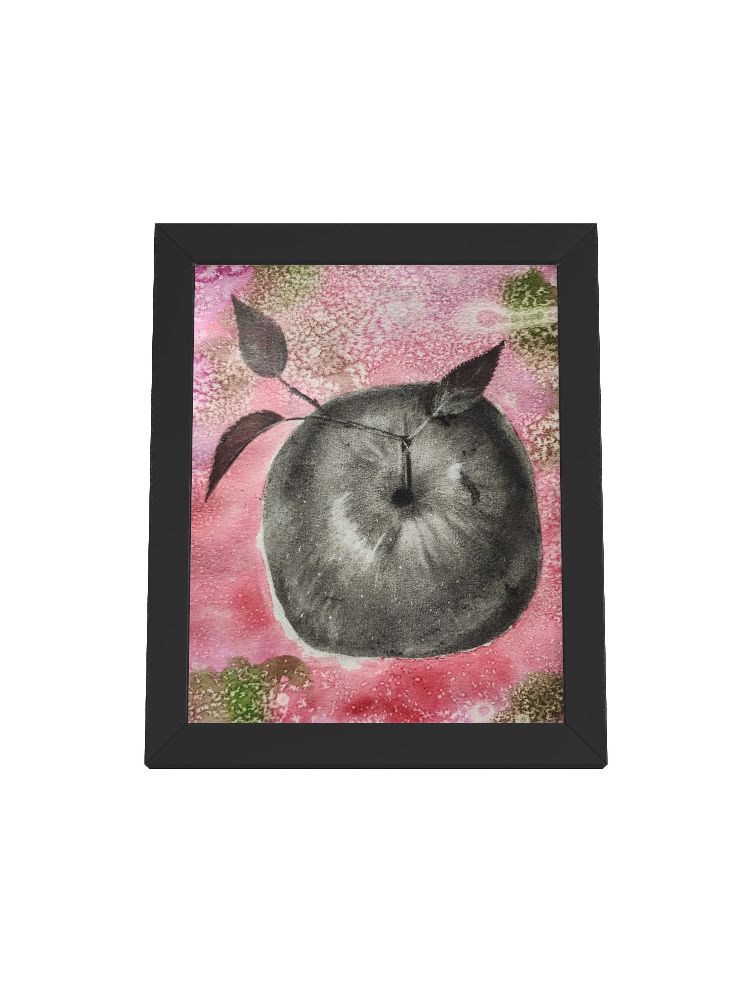 Watercolor and Charcoal Apple Framed Print product image (1)
