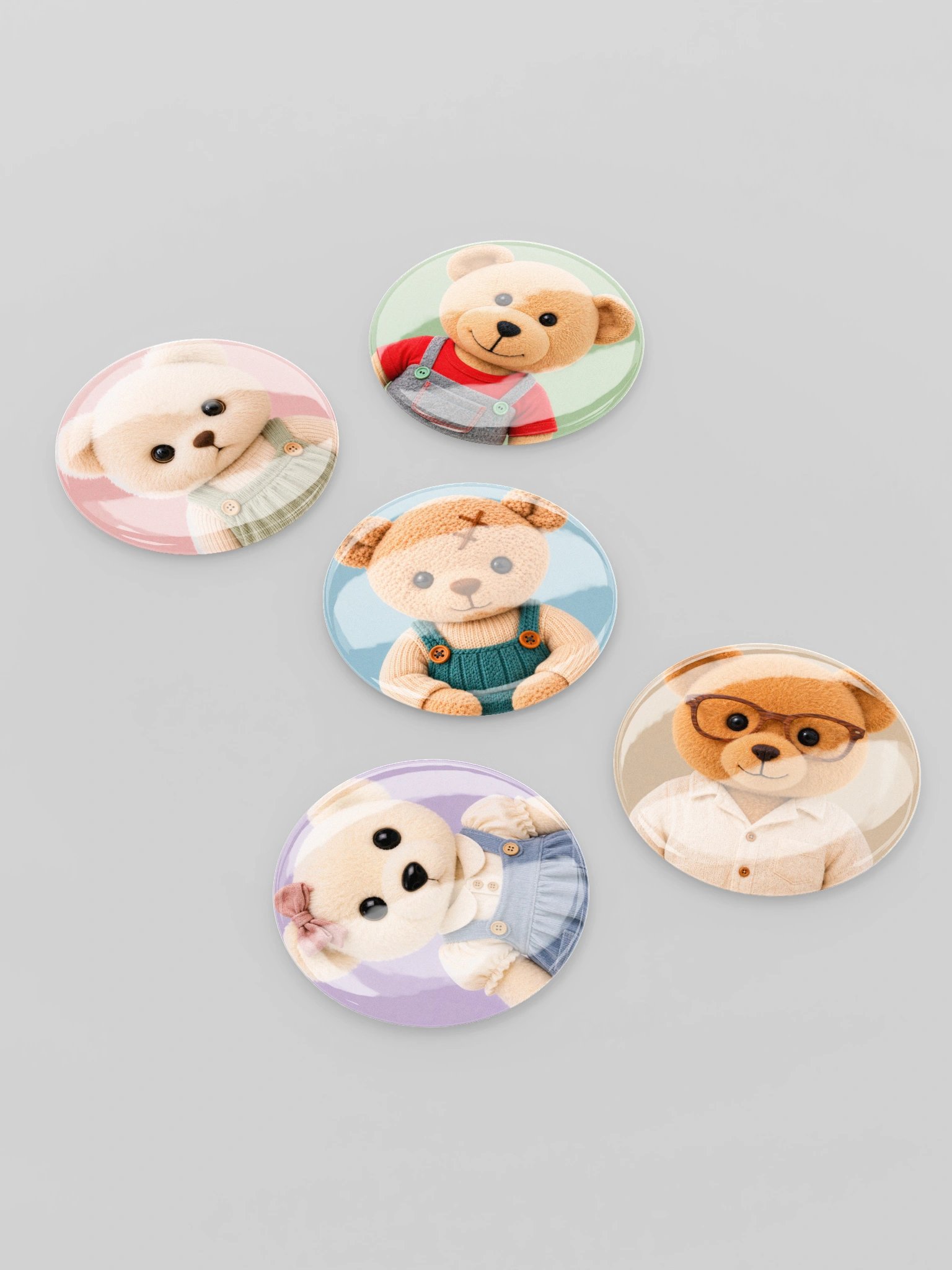 Meet the Bears of Plushtropolis | 5-Piece Collectible Pin Set product image (5)