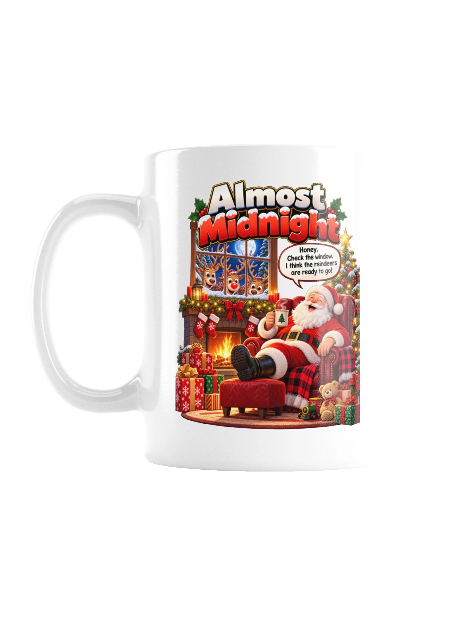 ALMOST MIDNIGHT — THE REINDEER ARE READY! MUG product image (2)