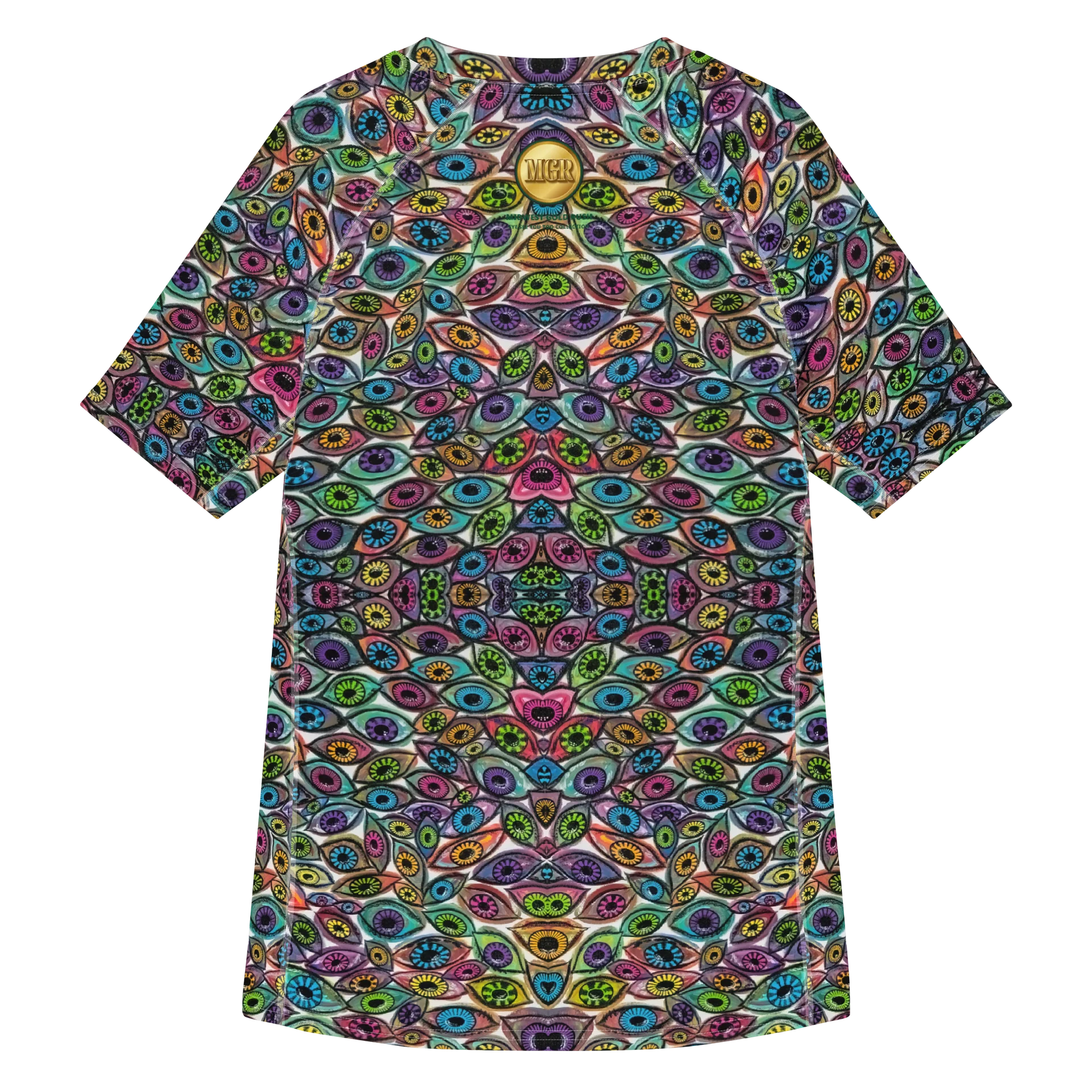 Men's Psychedelic Eyes Short Sleeve Rash Guard | Eye See You Too product image (2)