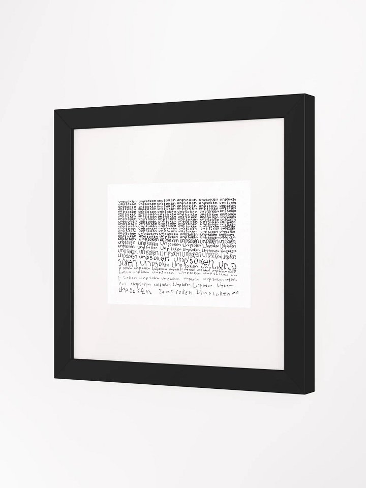 Unpsoken Panel Card Print Framed product image (2)