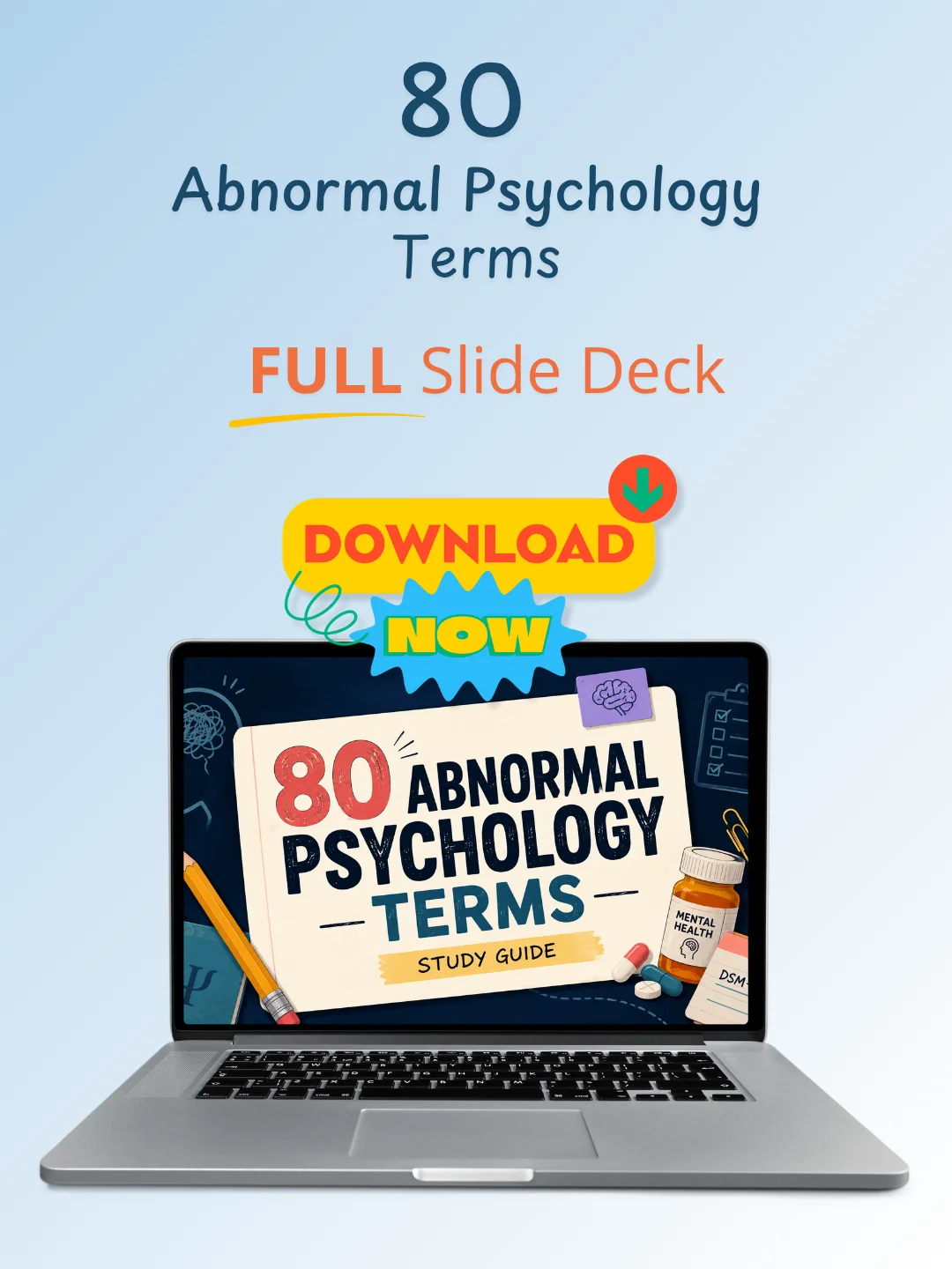 80 Abnormal Psychology Terms | Editable Teaching PowerPoint product image (4)