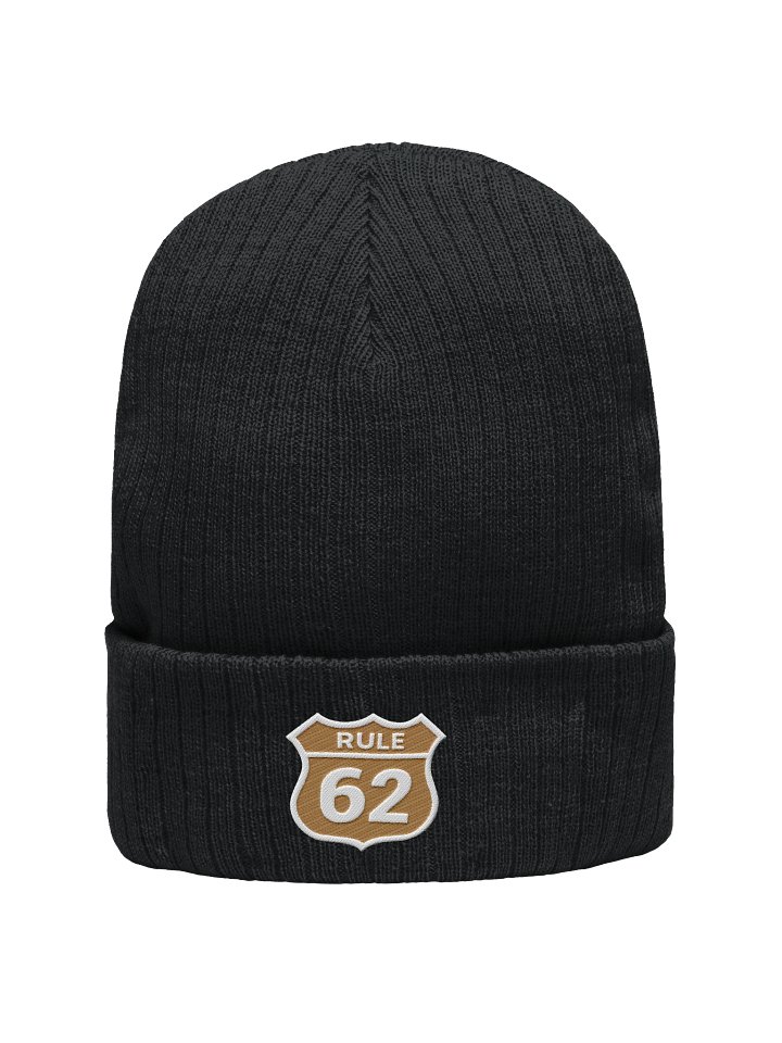 Rule 62 Sobriety & Recovery Beanie Hat | Gold Color Design product image (1)