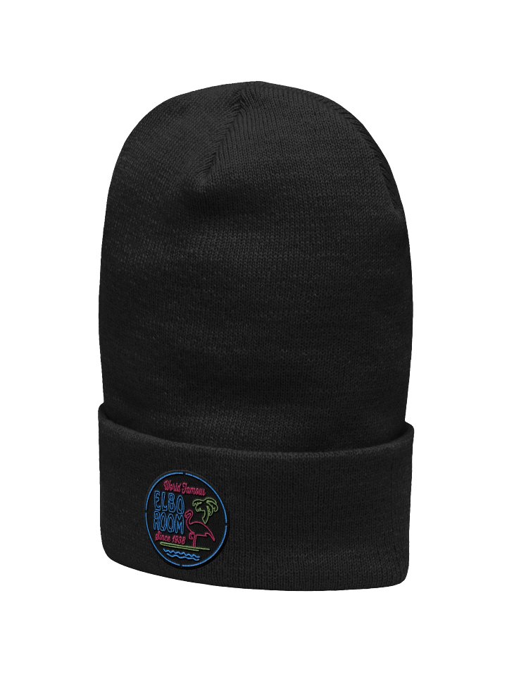 Elbo Room World Famous Neon Flamingo Knit Beanie | Core Black product image (18)