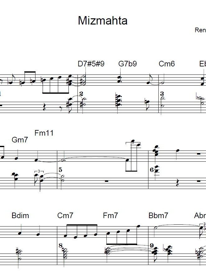 Mizmahta - ModJazz - Piano sheet music product image (1)
