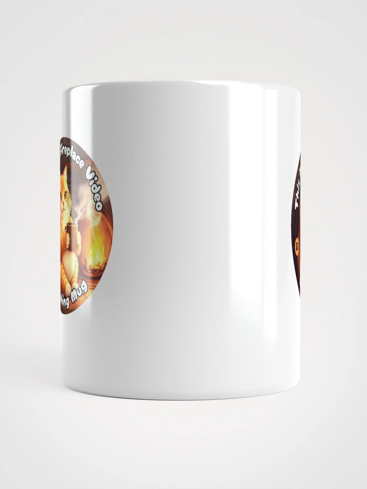 Cozy Cat - This is my Fireplace Watching Mug | White Glossy Mug product image (15)