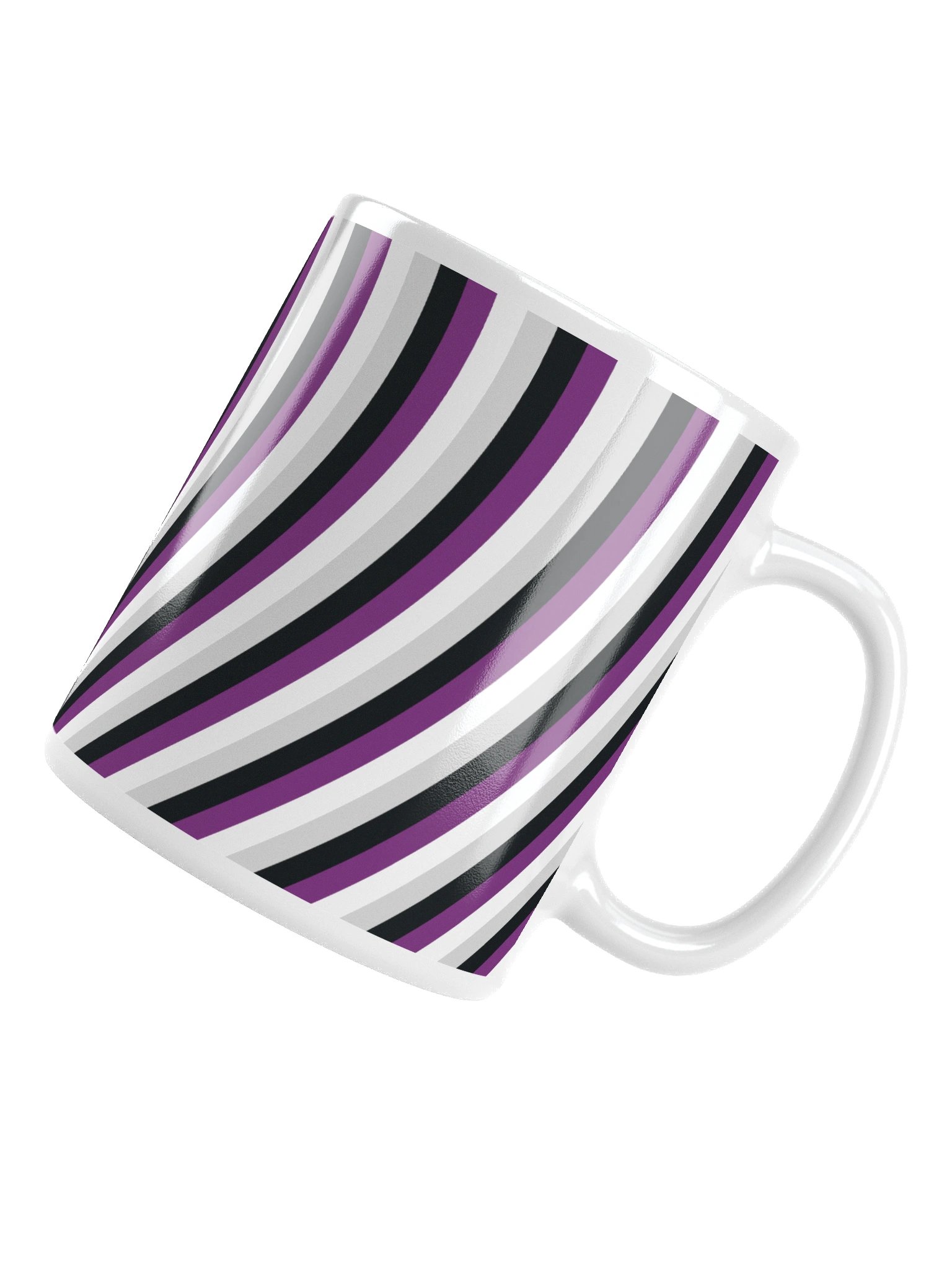 Asexual Pride Hearts Mug (Right-handed) product image (5)