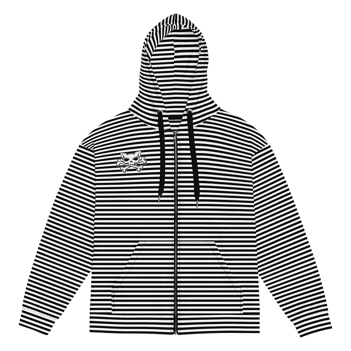 Blaque and White Stripped Hoodie product image (1)