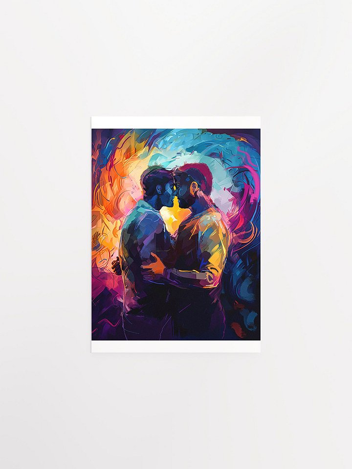 Two Men – Colorful Embrace Gay Studio Art Print product image (1)