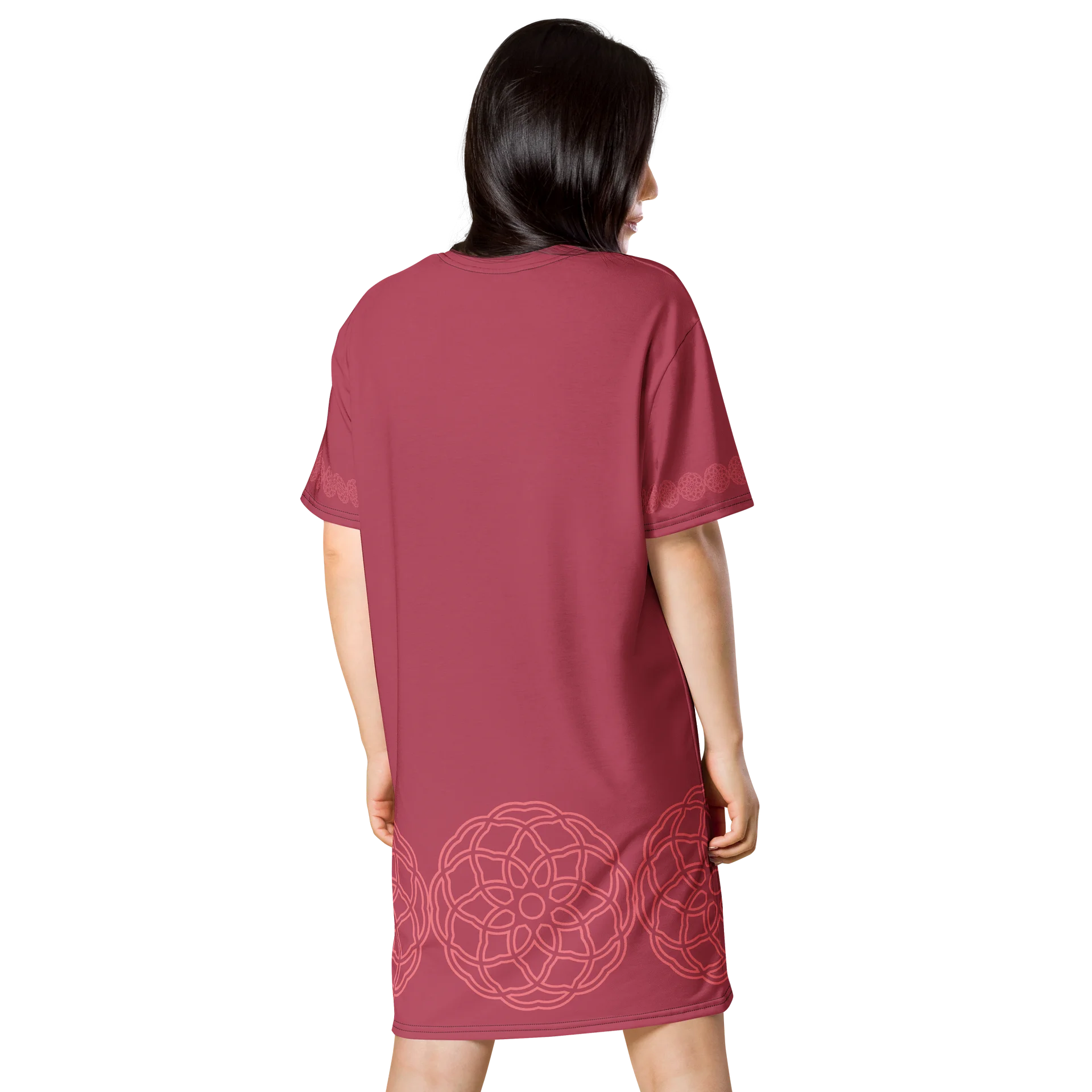 Abstract Circle Print T-Shirt Dress product image (2)