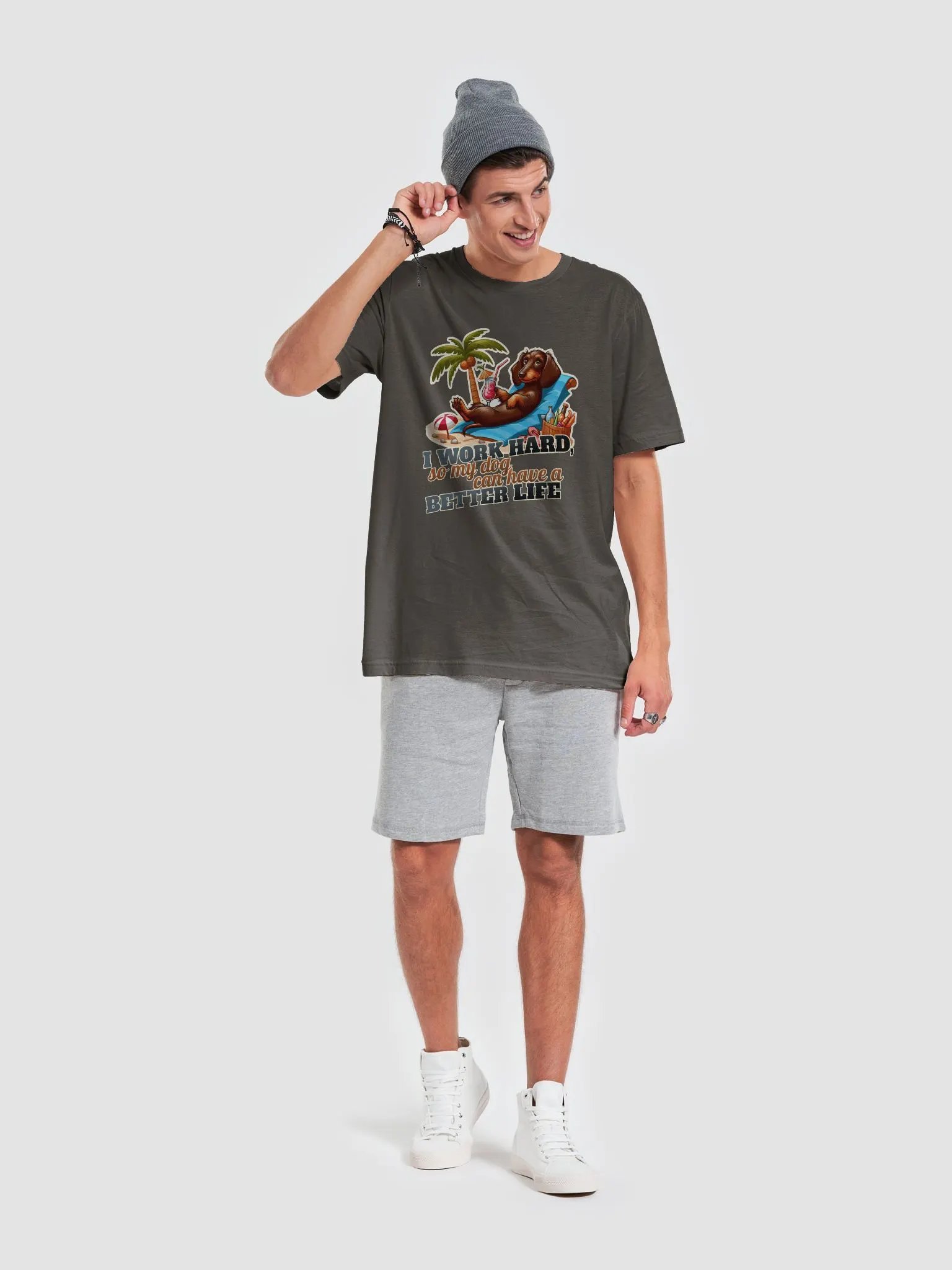 Work Hard – Dachshund - T-Shirt product image (58)