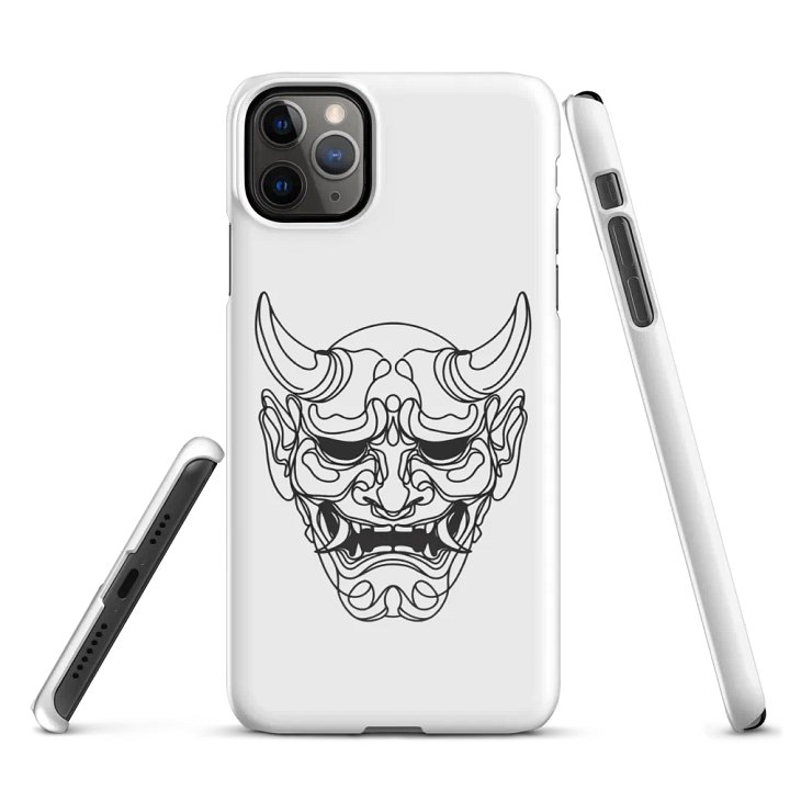 Oni Mask Line Art Design Tough iPhone Case product image (1)