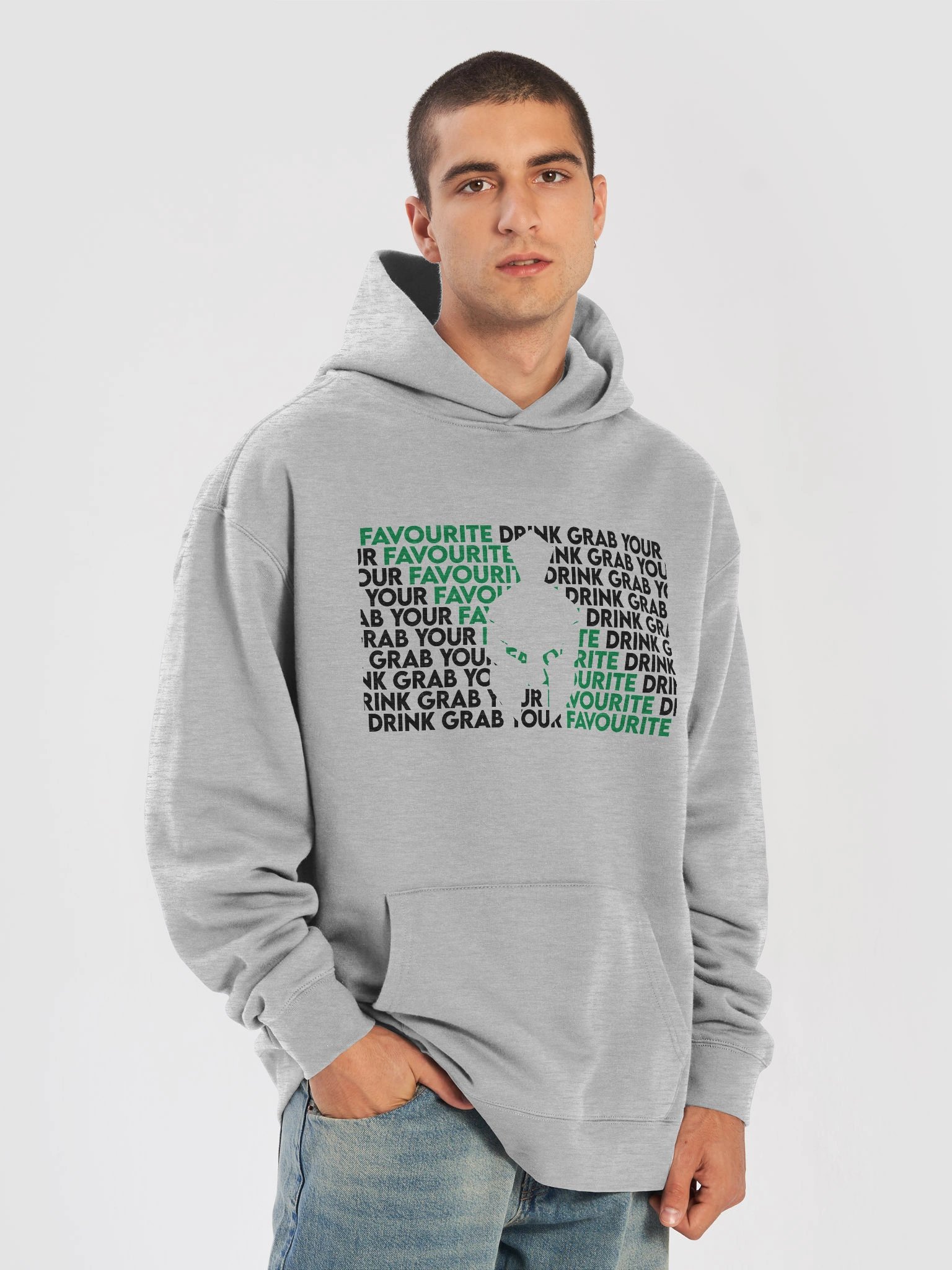 Premium Oversized Hoodie Favourite Drink Printed product image (2)