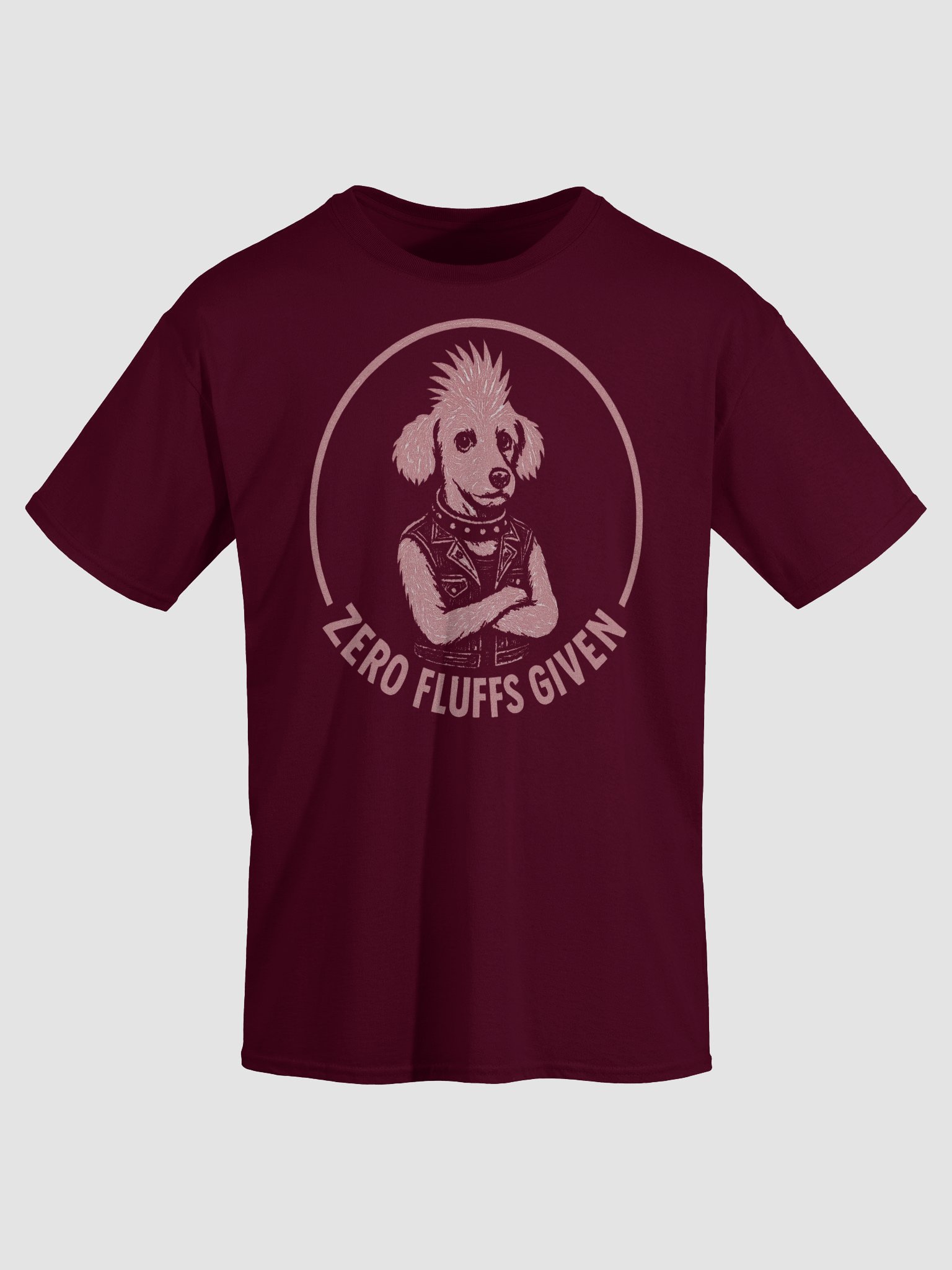 Funny Punk Dog T-Shirt – Zero Fluffs Given Poodle Tee – Cute Rebellious Shirt for Dog Lovers, Sarcastic Pet Parents & Animal Attitude Fans product image (3)