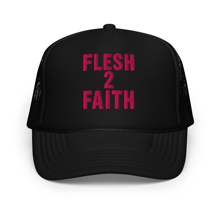 From Flesh 2 Faith — Logo Trucker Hat (Pink) product image (1)